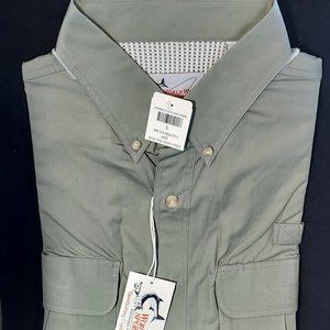 NWT Worldwide Sportsman Men's Angler Fly Fishing SS Shirt Sage L Bass Pro Shops
